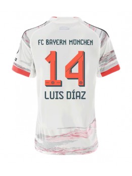 Billige Bayern Munich Luis Diaz #14 Bortedrakt Dame 2025-26 Kortermet